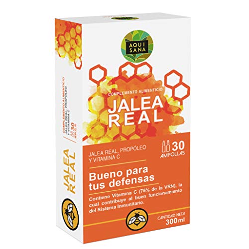 Jalea Real con Propóleo - Complemento Alimenticio para Reforzar el Sistema Inmune - Ideal para Obtener un Extra de Energía - Alto Contenido en Vitamina C - Aquisana
