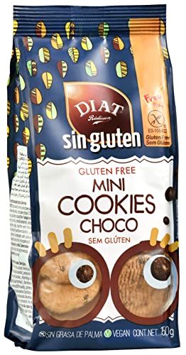 DIAT Radisson Mini Cookies Sin Gluten | Galletas con Pepitas de Chocolate | Cookies de Chocolate sin Gluten | Galletas Veganas | Sin Aceite de Palma | Producto Gluten Free