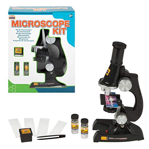 COLORBABY 44189 - Microscopio de juguete con luz, Smart Theory, Accesorios, Laboratorio juego ciencia, Microscopios científicos infantiles, A partir de 8 años, Juguetes y regalos para niños