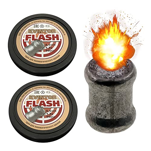 Balines explosivos Kvintor Flash 5.5mm | 2 Cajas de perdigones para carabinas, Rifles y escopetas de balines de 5,5mm