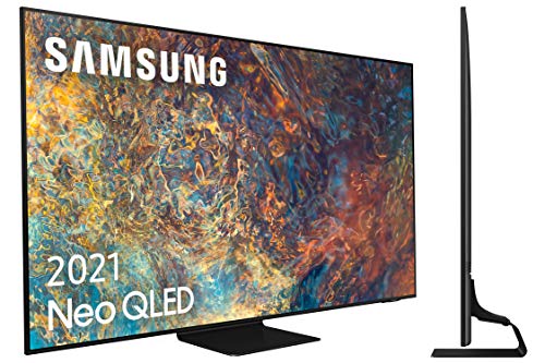 Samsung 2021 55QN90A - Smart TV de 55' con Resolución 4K UHD, Quantum HDR 2000 Matrix Technology, Procesador Neo QLED 4K con Inteligencia Artificial, OTS+