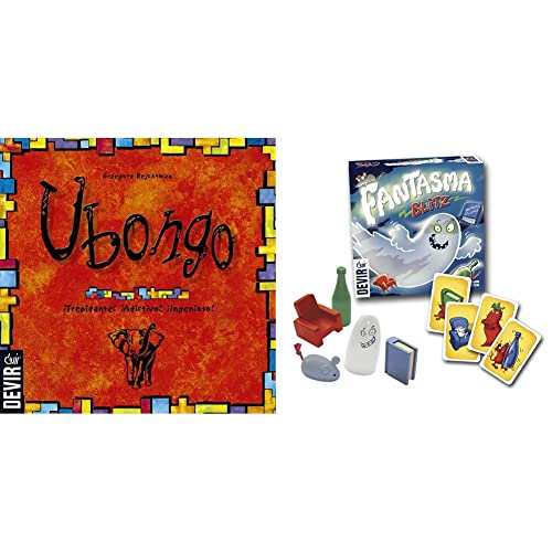Devir - BGUBON Ubongo, Juego de Mesa, Multicolor , Color/Modelo Surtido + Unbongo Junior + Fantasma Blitz Juego de Mesa, 13 x 4 x 13 cm, Multicolor, única (BGBLITZ)