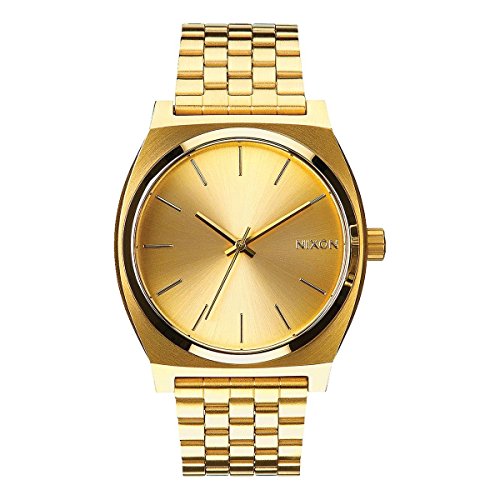 Nixon A045511-00 - Reloj analógico de cuarzo para hombre con correa de acero inoxidable, color dorado