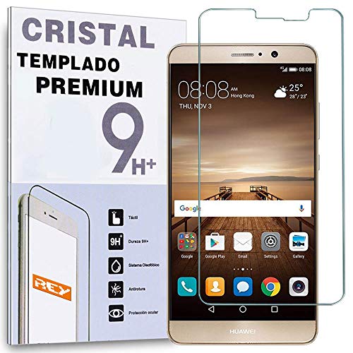 REY Protector de Pantalla para Huawei Mate 9, Cristal Vidrio Templado Premium