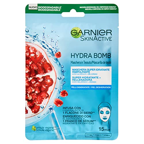 Garnier Skin Active Hydra Bomb Mascarilla Facial Hidratante, Negro, 1 Unidad (Paquete de 1)