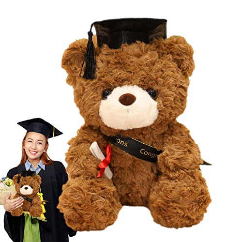 Shenrongtong Regalo de oso de peluche de graduación | oso de peluche, muñeca de peluche de oso de graduación, regalo de peluche para el día de graduación, regalo de graduación para la clase 2022