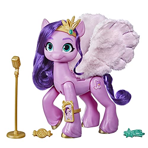 My Little Pony: A New Generation Movie Singing Star Princess Pipp Petals - Pony Rosa de 15 cm Que Canta y Reproduce música, Juguete para niños a Partir de 5 años