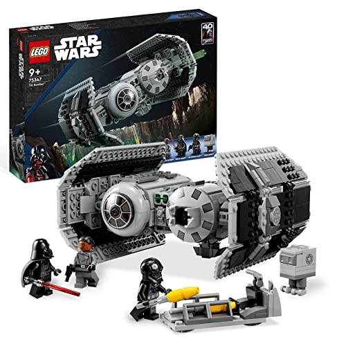 LEGO 75347 Star Wars TM Bombardero Tie, Maqueta de Caza Estelar para Construir, Droide Gonk y Mini Figura de Darth Vader, Espada Láser de Juguete, Regalo de Reyes para Niños y Niñas de 9 Años o Más
