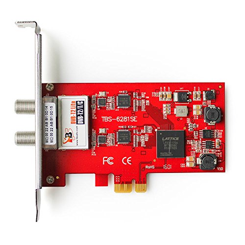 TBS®6281 DVB-T2/T/C doble sintonizador tarjeta PCIe con Control remoto y receptor IR con soporte completo de HDTV, ideal para ver canales HD y SD en tu PC