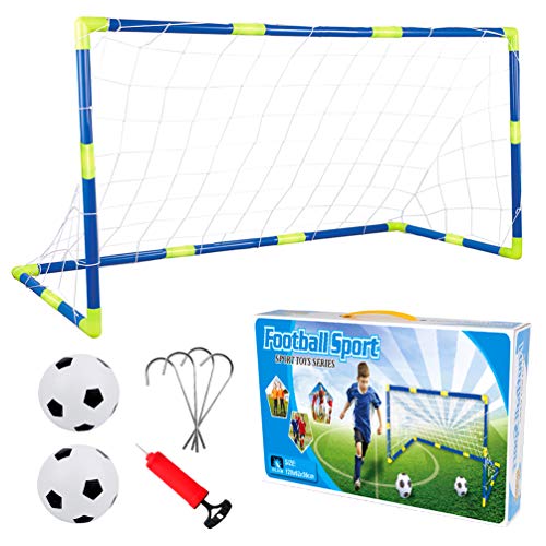 Sanlebi Juguete de Mini portería de fútbol para niños, jardín, 120 x 62 x 46 cm