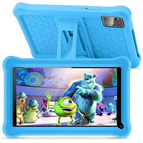 SANNUO Tableta Niños 7 Pulgadas Android 11 Tablet con RAM 3GB ROM 32GB (TF 128GB), Kids Juego Educativos, Control Parental, Pantalla IPS HD, Dual Cámara, 2.4GWi-Fi, Kid-Proof Funda Tablet(Azul)