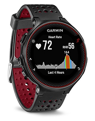 Garmin Forerunner 235 - Reloj con pulsómetro en la muñeca, Unisex, Color Negro y Rojo, Talla única (Reacondicionado)