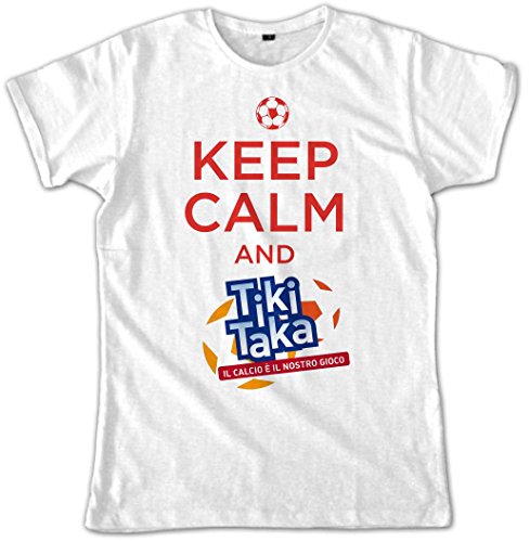 Video Delta – Tiki Taka Color Keep Calm & Tiki Taka Camiseta, para Hombre, de Talla XL