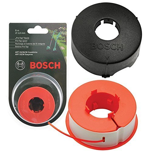 Bosch Originali Art 23 26 30 COMBITRIM EASYTRIM Strimmer/Regolatore dell'erba Rubinetto Pro-per Linea Automatica Spool + Copertina (8m, F016L71088 + F016800175)