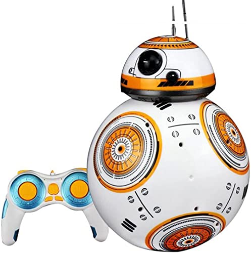YOLTEC BB-8 2.4G robot juguete, Star Wars BB8 mando a distancia, bola robot, ruedas de 360 grados, droid astromech, Force Awakens mini figuras modelo regalo para niños