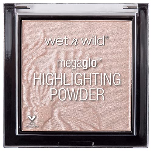 Wet n Wild - MegaGlo Highlighting Powder - Iluminador en Polvo para una Piel más Brillante y Radiante - Fórmula Sedosa, Suave y de Alta Pigmentación con un Acabado Nacarado - Blossom Glow - 1 Unidad
