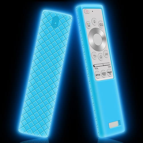 Funda de Silicona para Mando Samsung BN59-01311G BN59-01311B BN59-01265A BN59-01358B Antideslizante Carcasa de Protectora Compatible con Mando TV Samsung (Glow Blue)