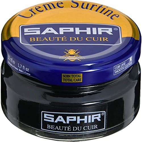 Saphir Crema extrafina para el cuero, Negro (negro 01), 50 ml