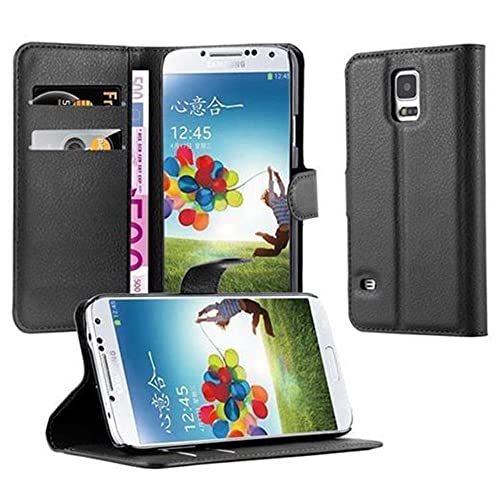 Cadorabo Funda Libro para Samsung Galaxy S5 / S5 Neo en Negro Fantasma - Cubierta Proteccíon con Cierre Magnético, Tarjetero y Función de Suporte - Etui Case Cover Carcasa