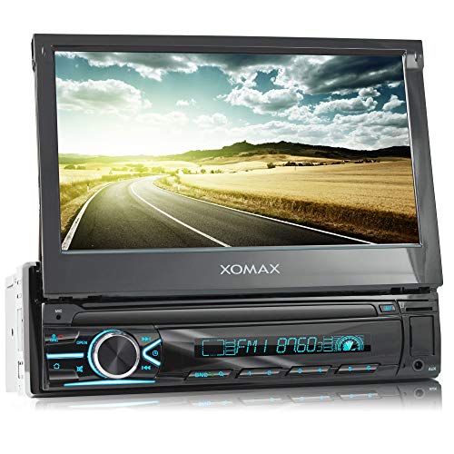 XOMAX XM-V746 Radio de Coche I Autoradio con Bluetooth Manos Libres I 7' 18 cm Pantalla táctil I Mirroring de la Pantalla para Android I RDS I SD I USB I 1 DIN