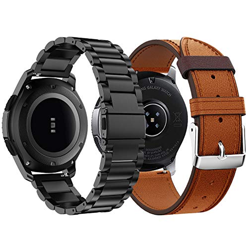 Syxinn Compatible con Correa Gear S3 Frontier/Classic/Galaxy Watch 46mm/Galaxy Watch 3 45mm Pulsera 22mm Acero Inoxidable Metal Banda para Huawei Watch GT 3 46mm/GT 2 46mm/Moto 360 2nd Gen 46mm