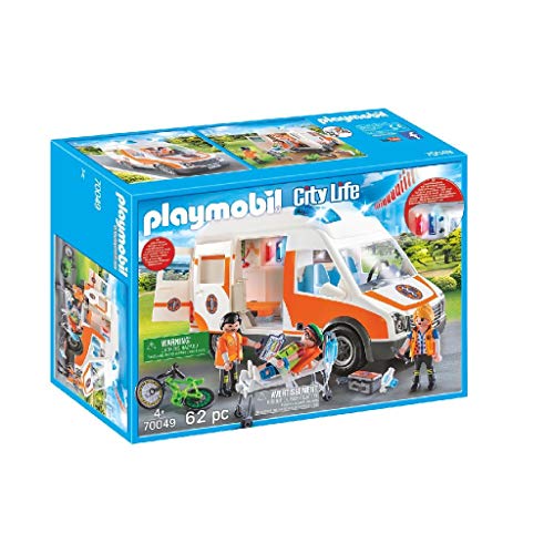 PLAYMOBIL City Life 70049 Ambulancia con Luces, A partir de 4 años