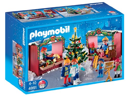 PLAYMOBIL - Mercadillo navideño, Set de Juego (4891)