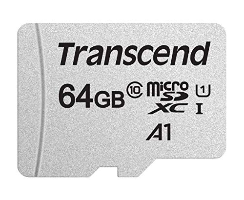 Transcend Usd300S Tarjeta Microsd de 64Gb, Clase 10, U1, A1, Hasta 100 Mbs de Lectura