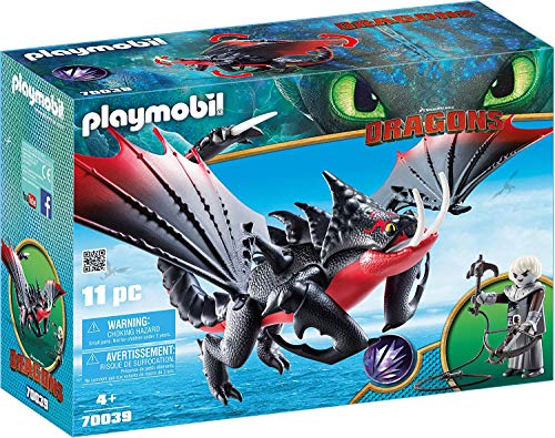 PLAYMOBIL DreamWorks Dragons 70039 Aguijón Venenoso y Crimmel, A partir de 4 años