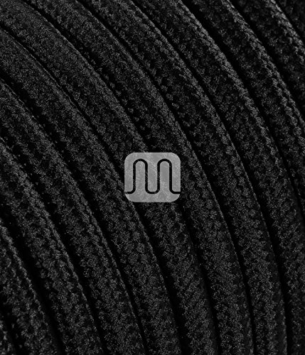 Merlotti 20310 - Cable eléctrico Redondo H03VV-F, 2 x 0,75 mm², Negro, 3 m