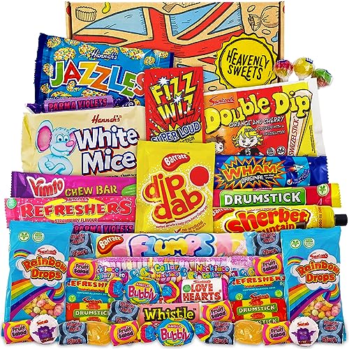 Caja de Dulces - Surtido para Fiestas - Swizzels - Cesta de Mix para Fiestas - Retro British English Sweets - Heavenly Sweets