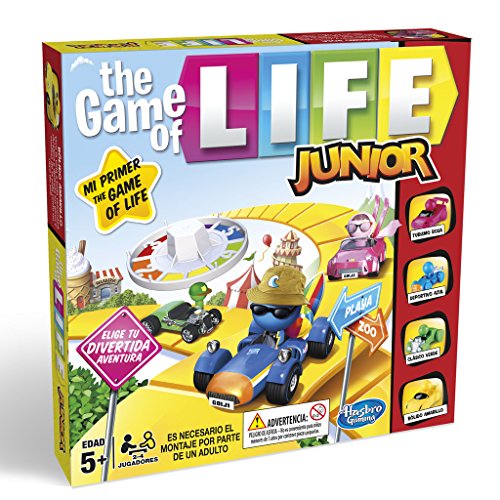 Hasbro Gaming- Game of Life Junior Gaming Clasico Juego de Mesa, Multicolor, Miscelanea (B0654SC5), a Partir de 5 años de Edad