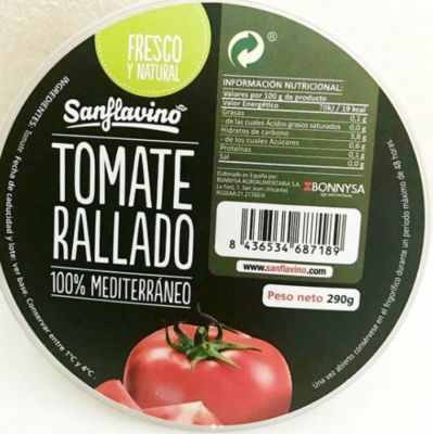 Tomate Natural Rallado Mercadona